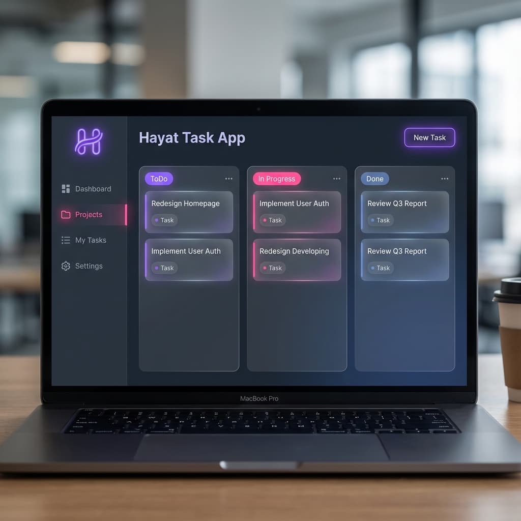 Hayat Task App Interface